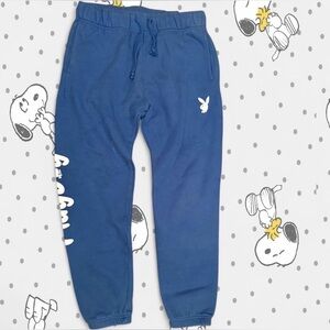 🔥 Pacsun Playboy Bunny Blue Sweatpants – Size S (Y2K Streetwear) 🔥